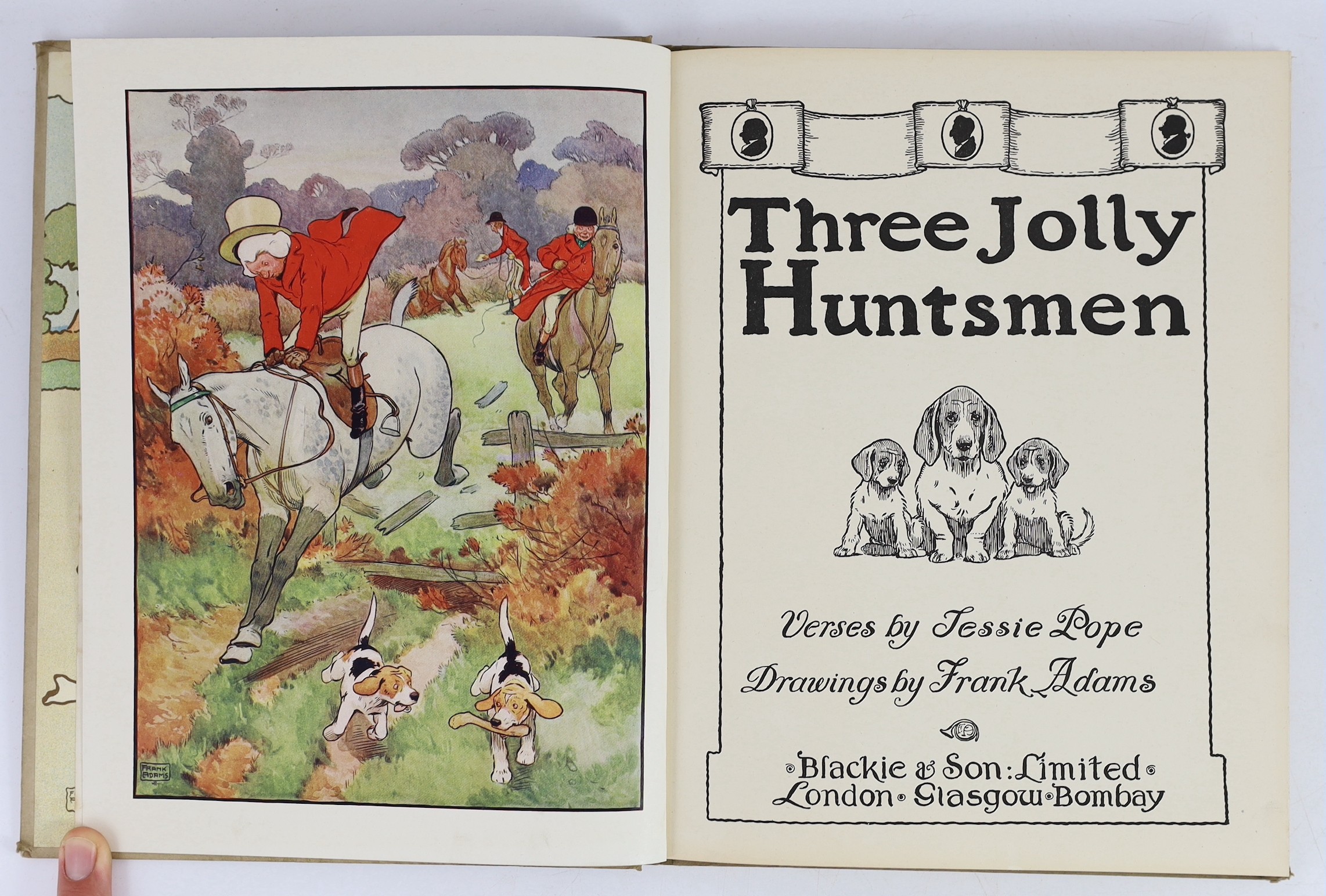 Four early 20th century Children’s works:- Macgregor, Angusine - The Bunny Book; Blackies Red Picture Book, illustrated by John Hassall; The Story of the Frog who would a-wooing go, illustrated by Frank Adams and Pope, J